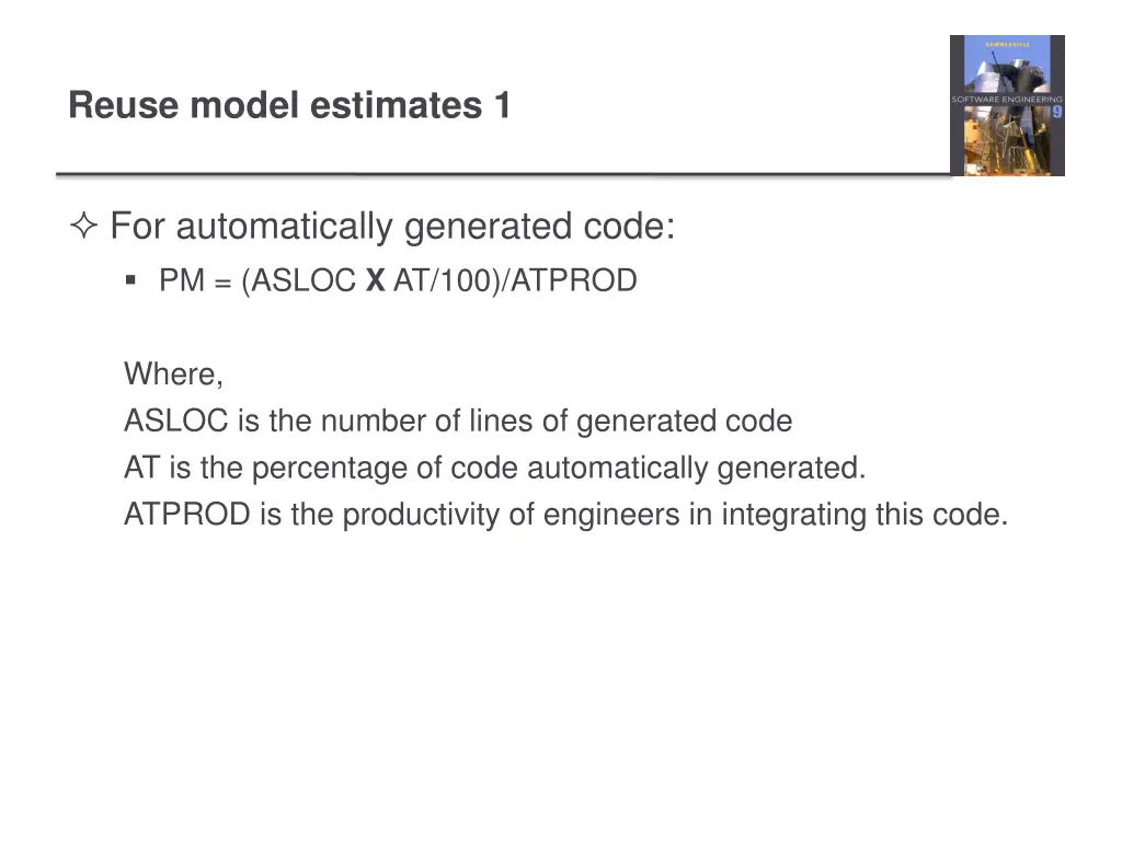 reuse model estimates 1