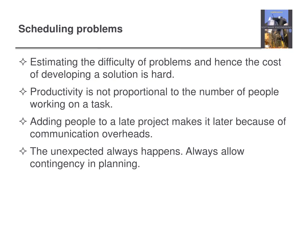 scheduling problems
