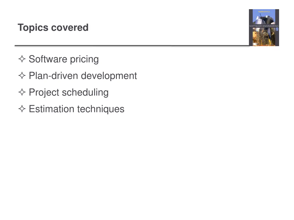 topics covered