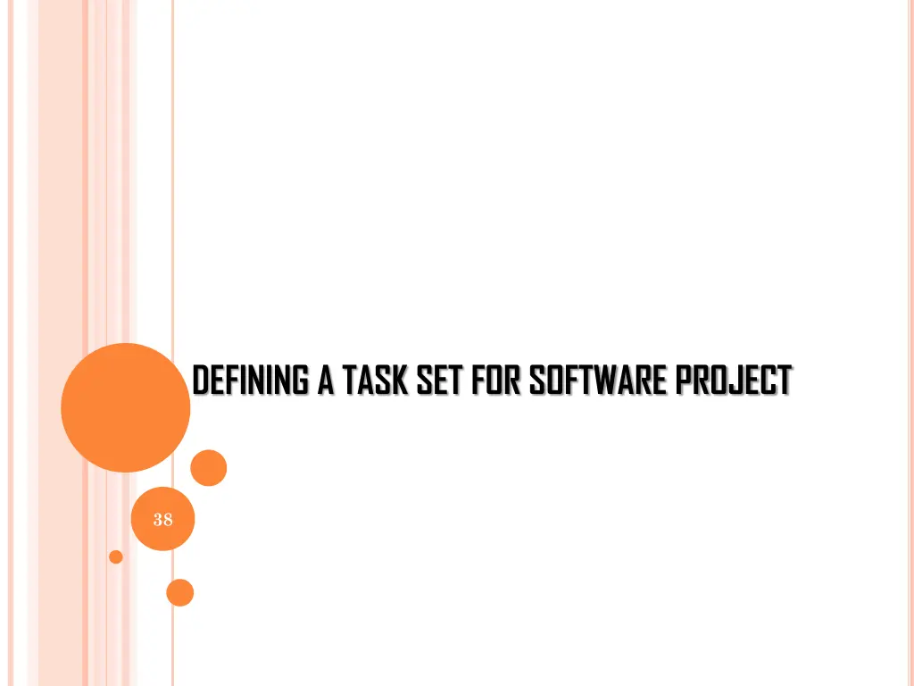 defining a task set for software project