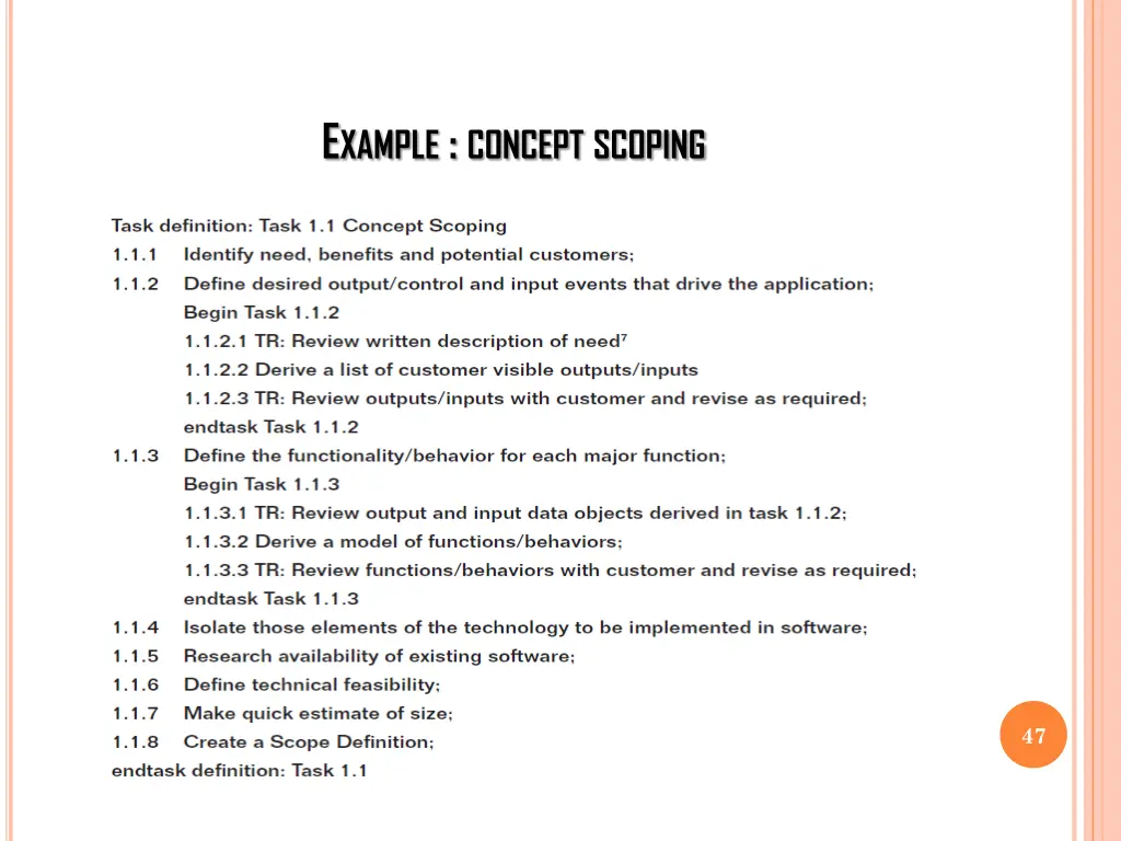 e xample concept scoping