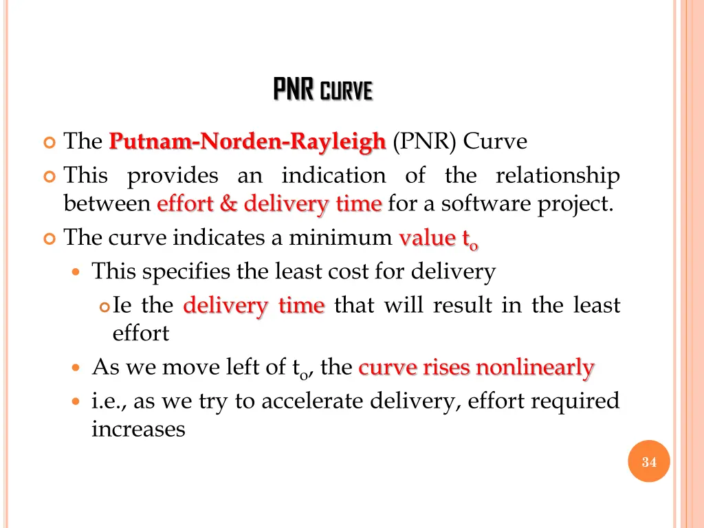 pnr curve