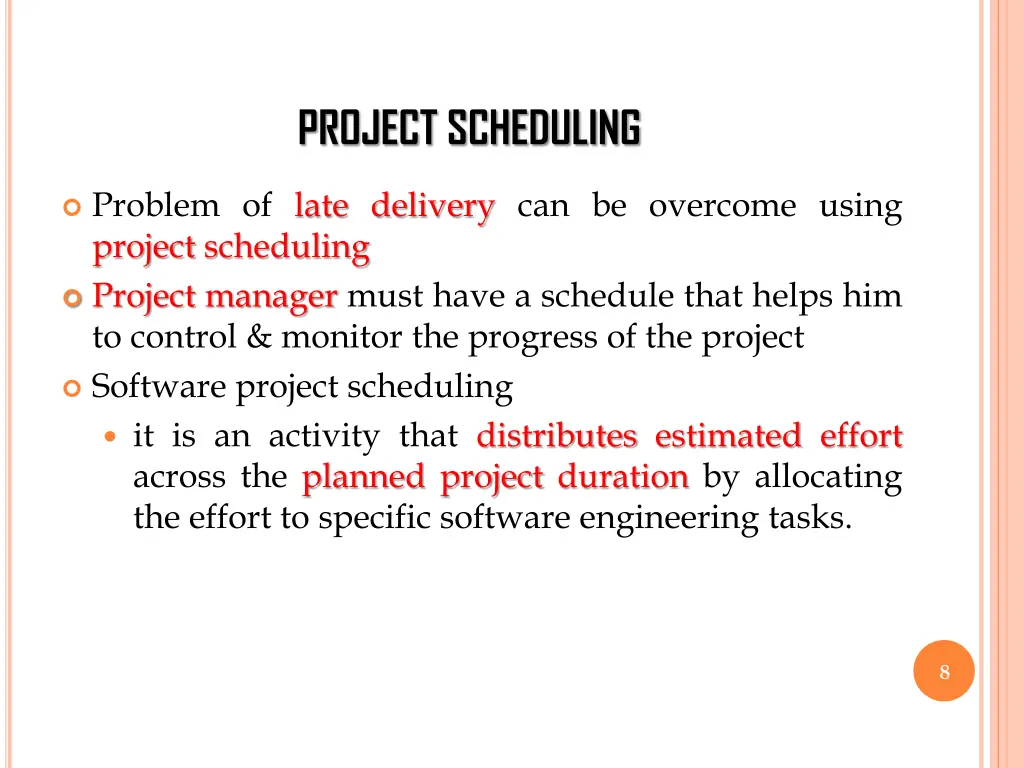 project scheduling