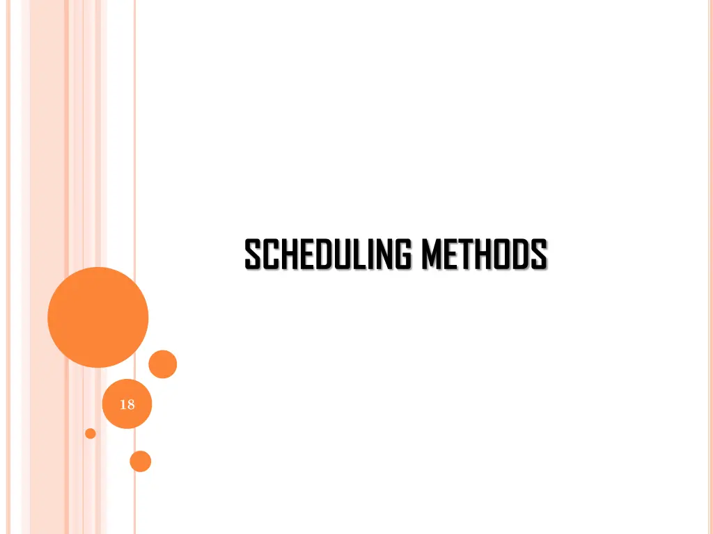 scheduling methods
