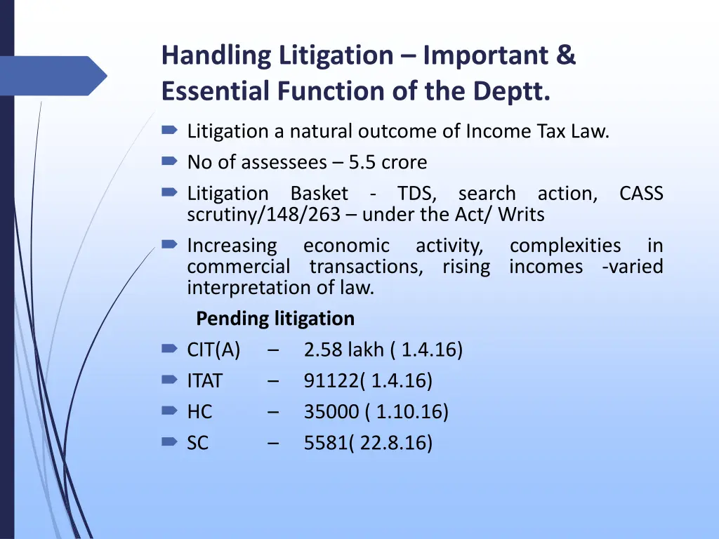 handling litigation important essential function
