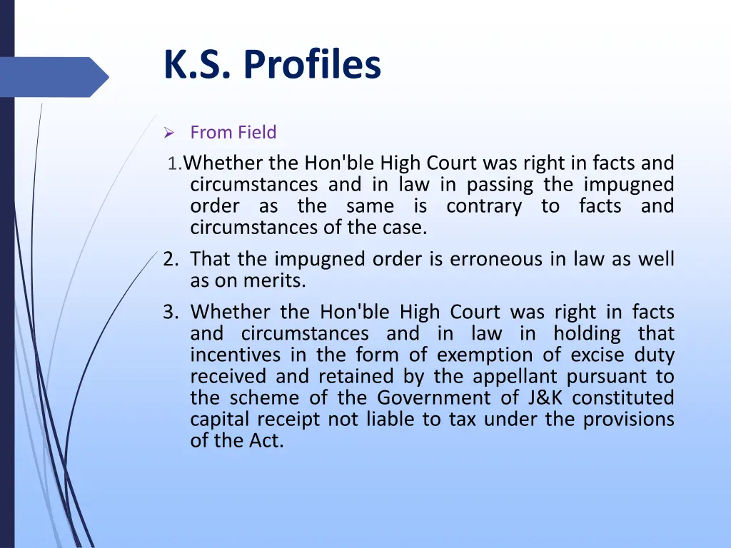 k s profiles