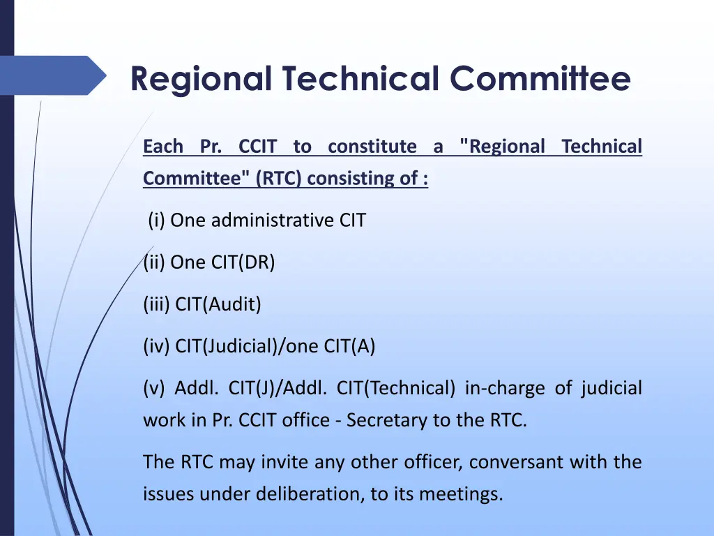 regional technical committee