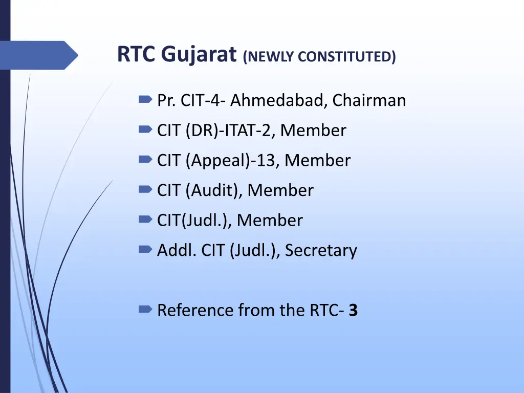 rtc gujarat newly constituted