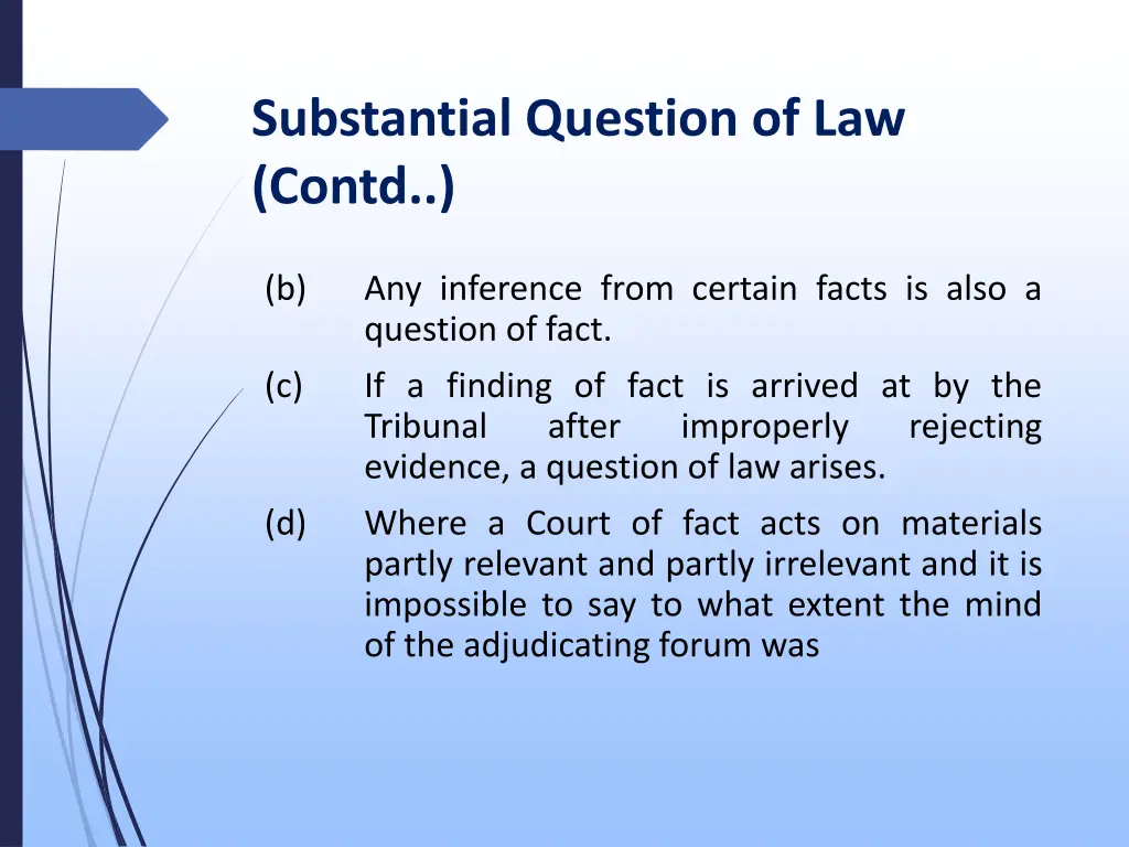 substantial question of law contd 1