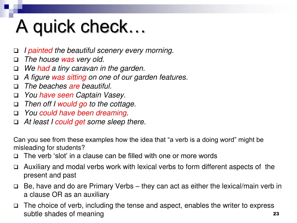 a quick check 1