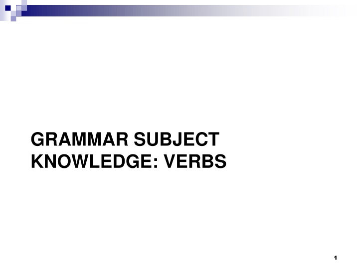 grammar subject knowledge verbs