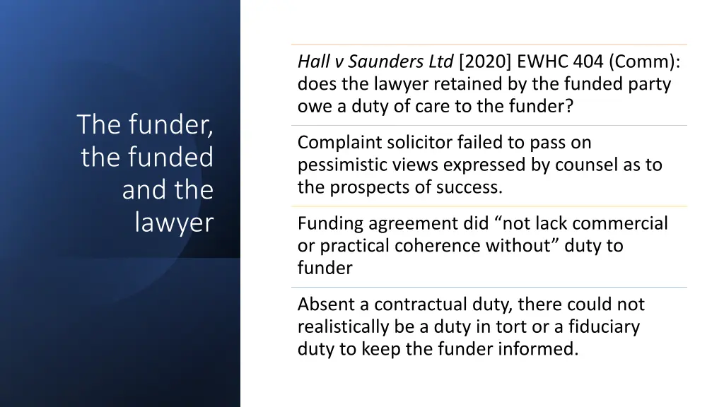 hall v saunders ltd 2020 ewhc 404 comm does