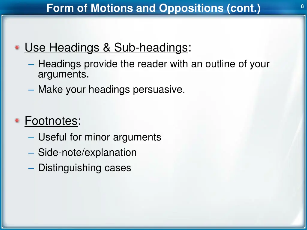 form of motions and oppositions cont 3