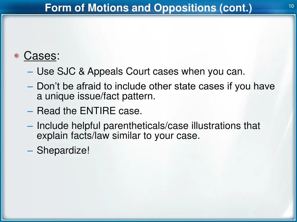 form of motions and oppositions cont 4