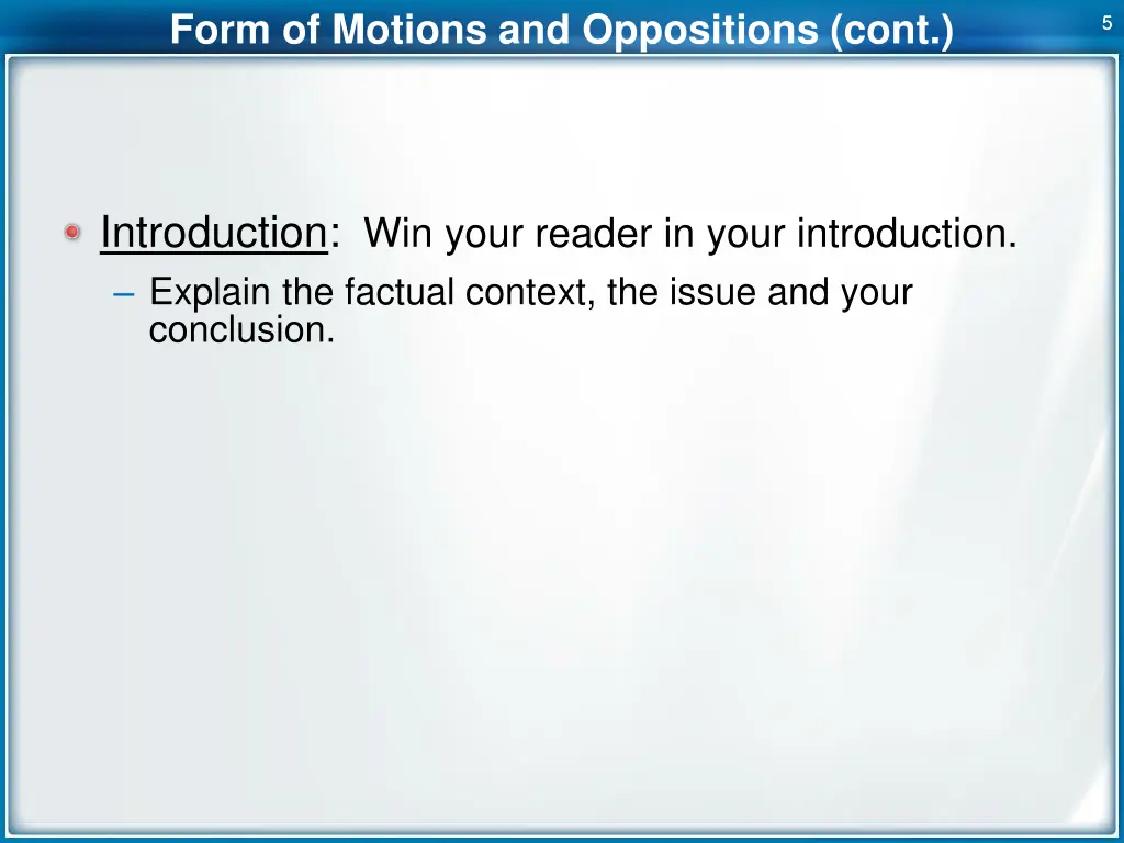 form of motions and oppositions cont