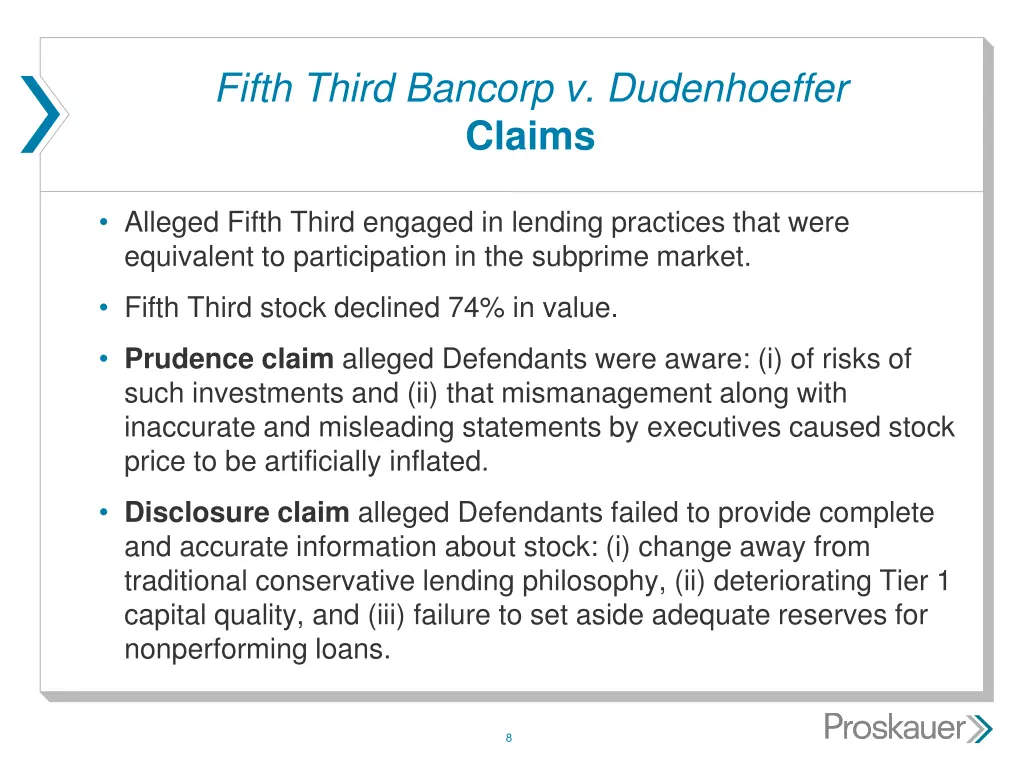 fifth third bancorp v dudenhoeffer claims