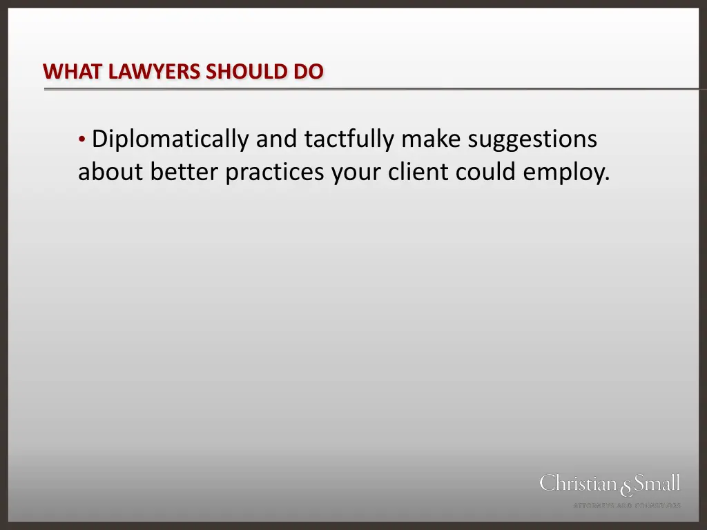 what lawyers should do 3