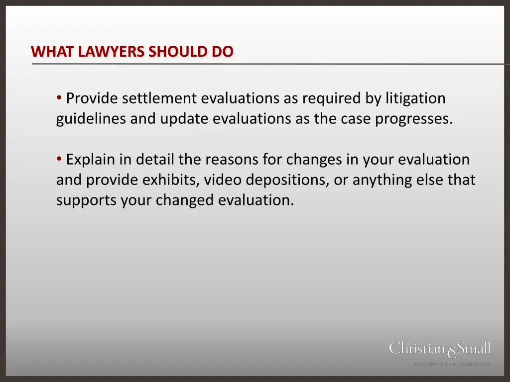 what lawyers should do