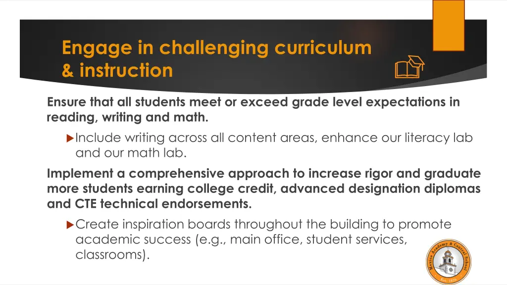 engage in challenging curriculum instruction