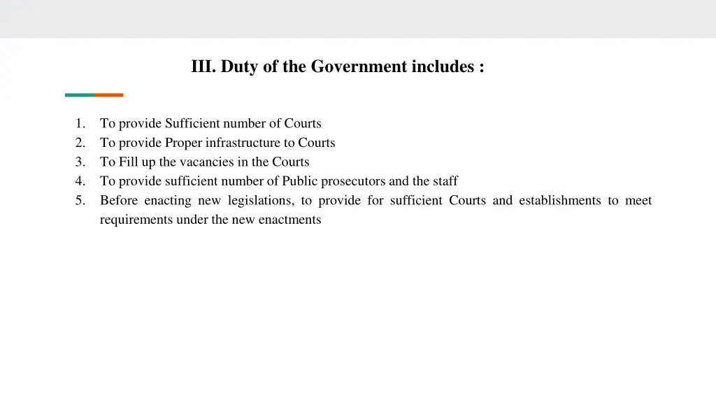 iii duty of the government includes