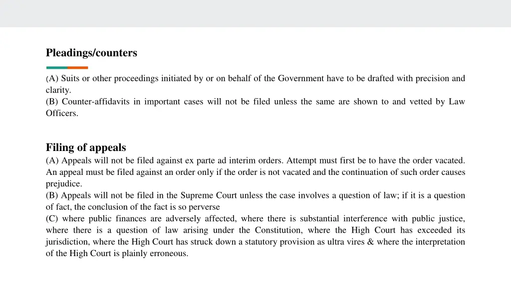 pleadings counters