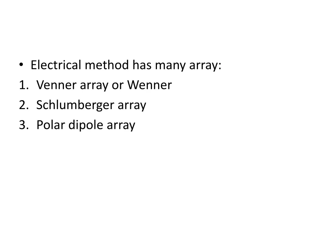 electrical method has many array 1 venner array