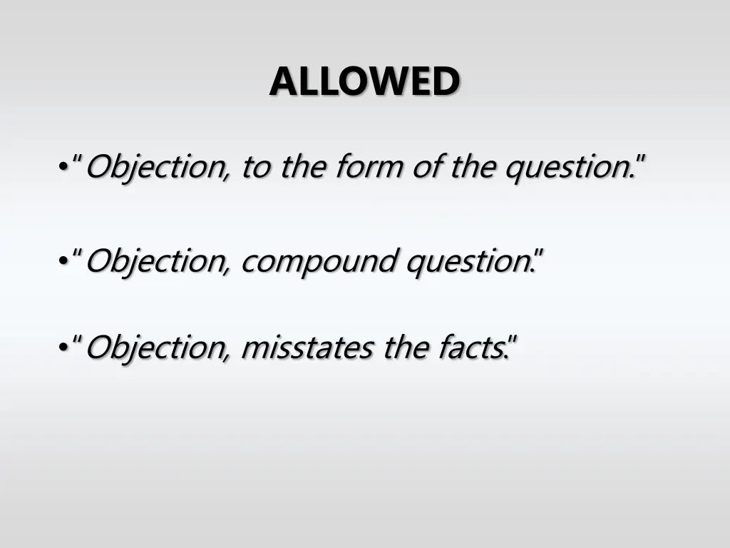 allowed