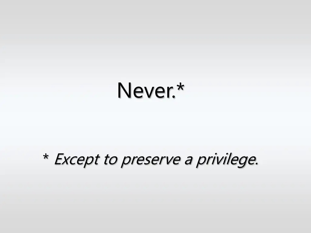 never