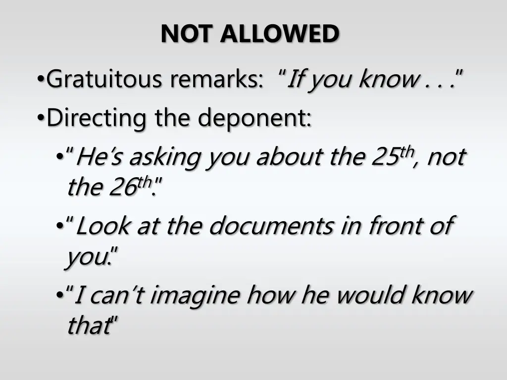 not allowed