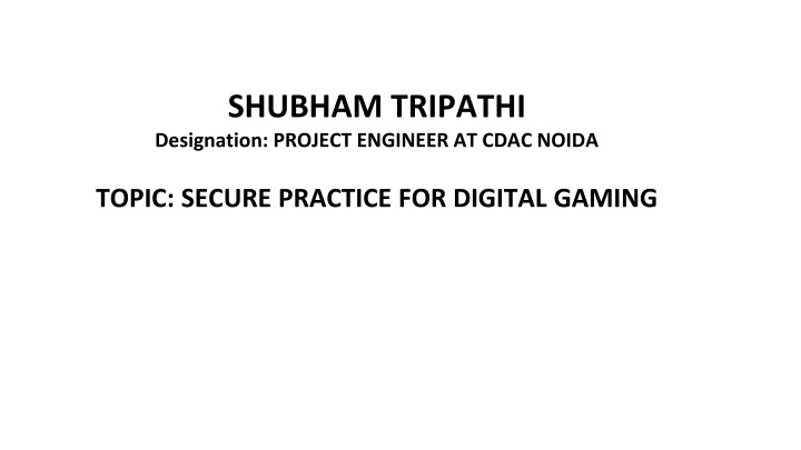 shubham tripathi designation project engineer