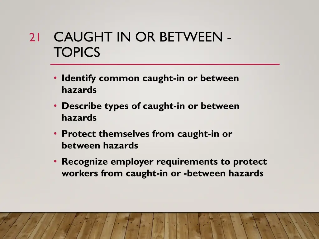 caught in or between topics
