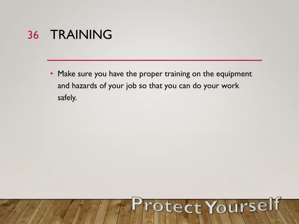 training