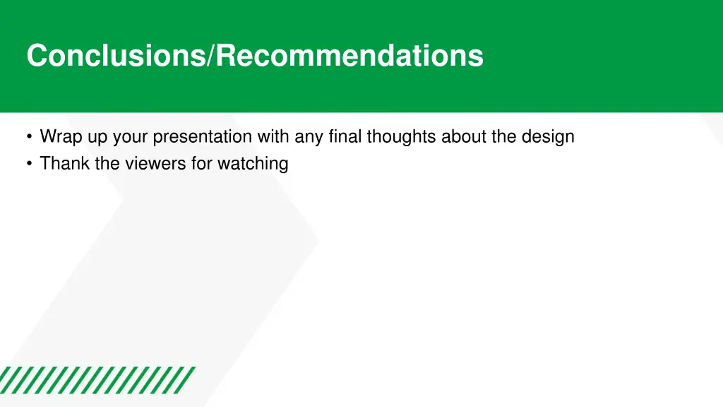 conclusions recommendations