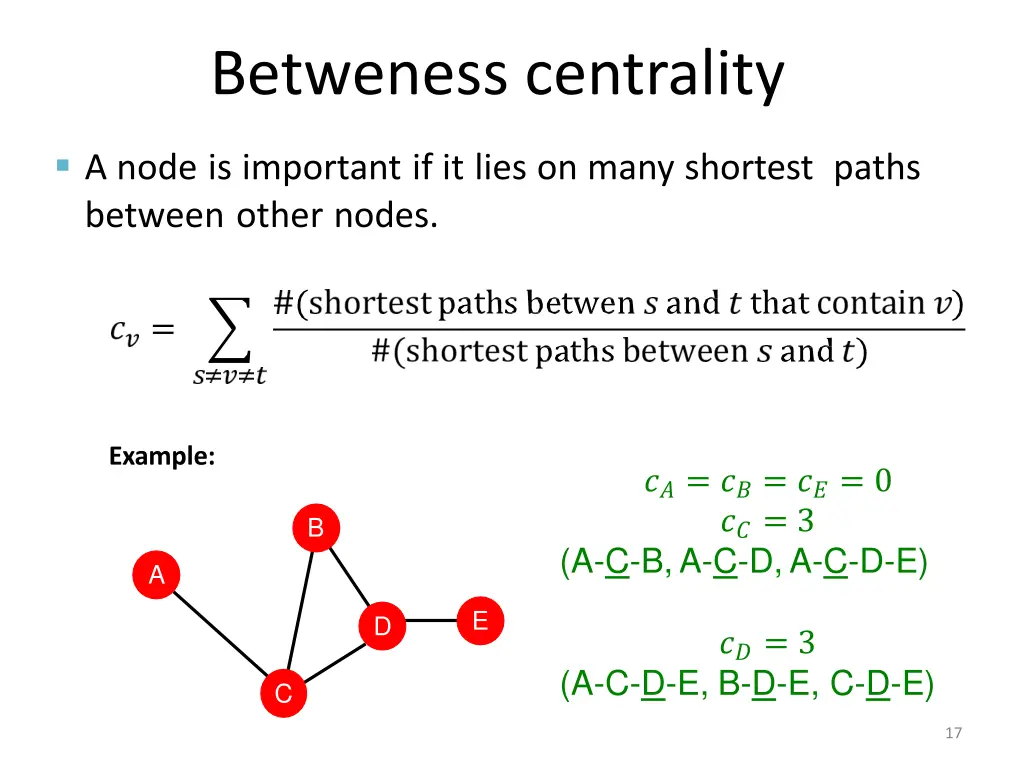 betweness centrality