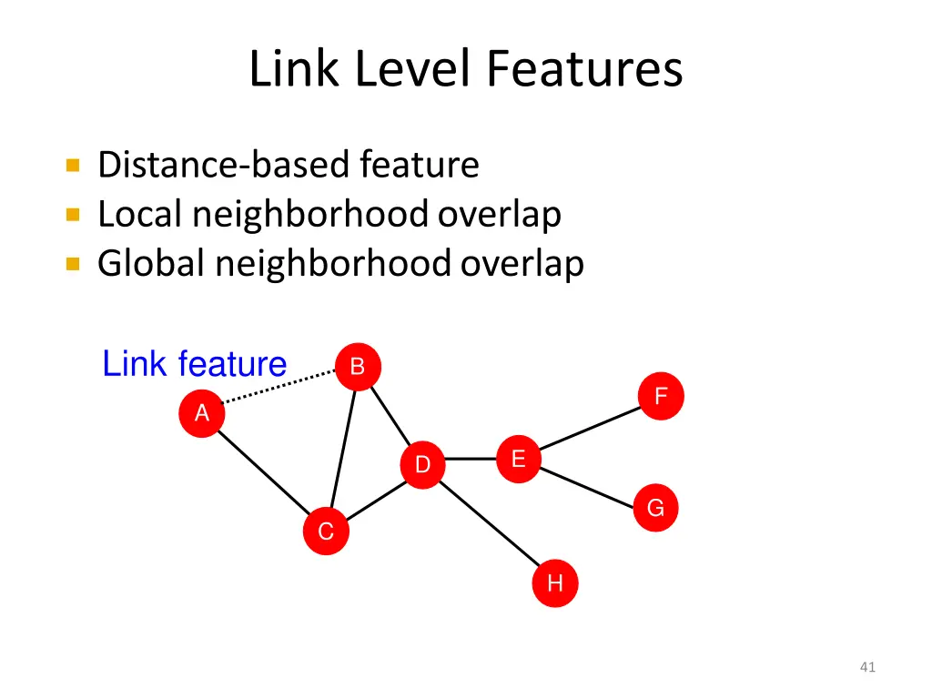 link level features