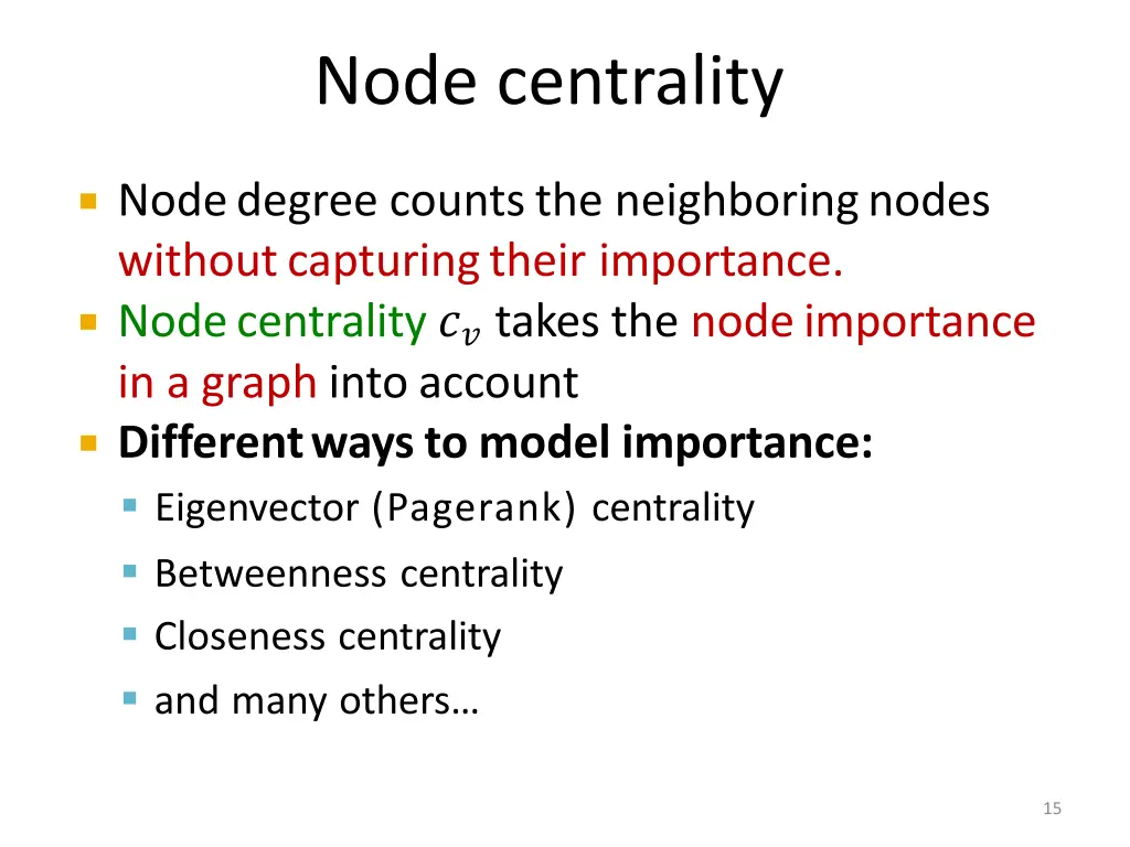 node centrality