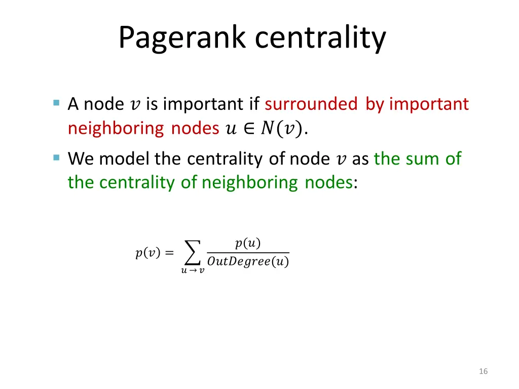 pagerank centrality