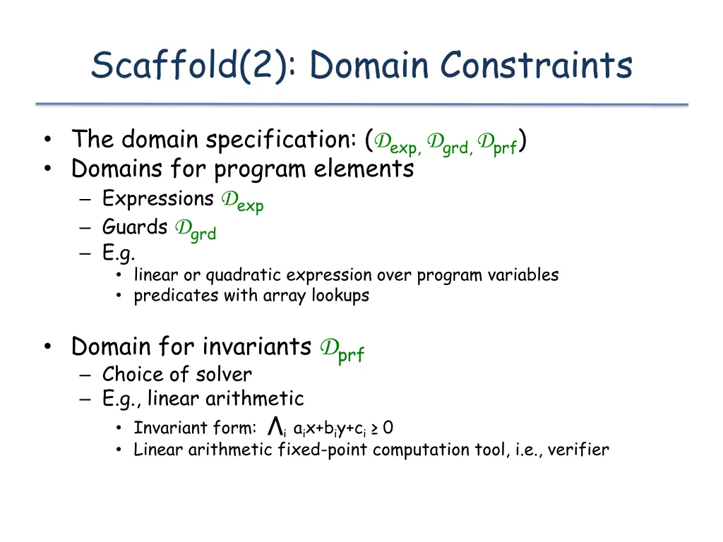 scaffold 2 domain constraints
