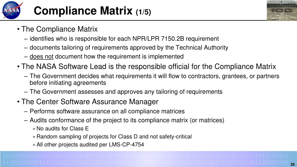 compliance matrix 1 5
