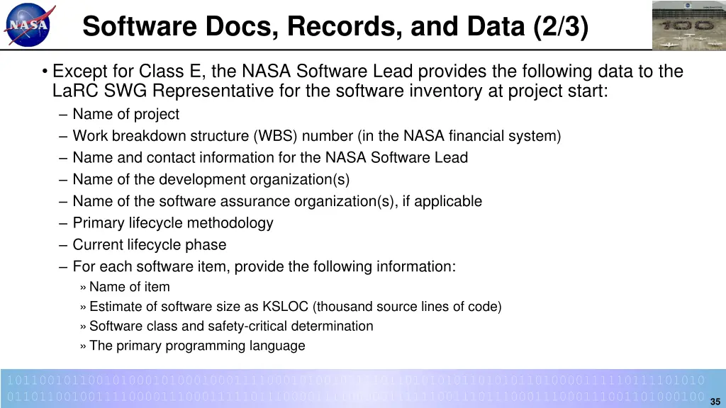 software docs records and data 2 3