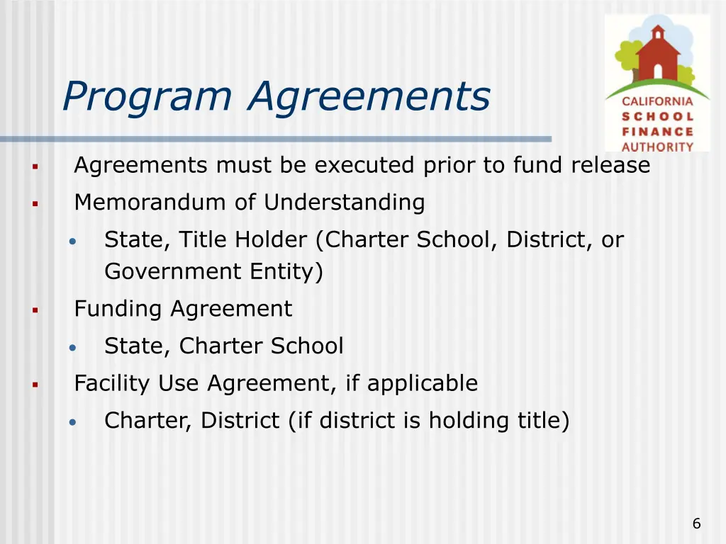 program agreements
