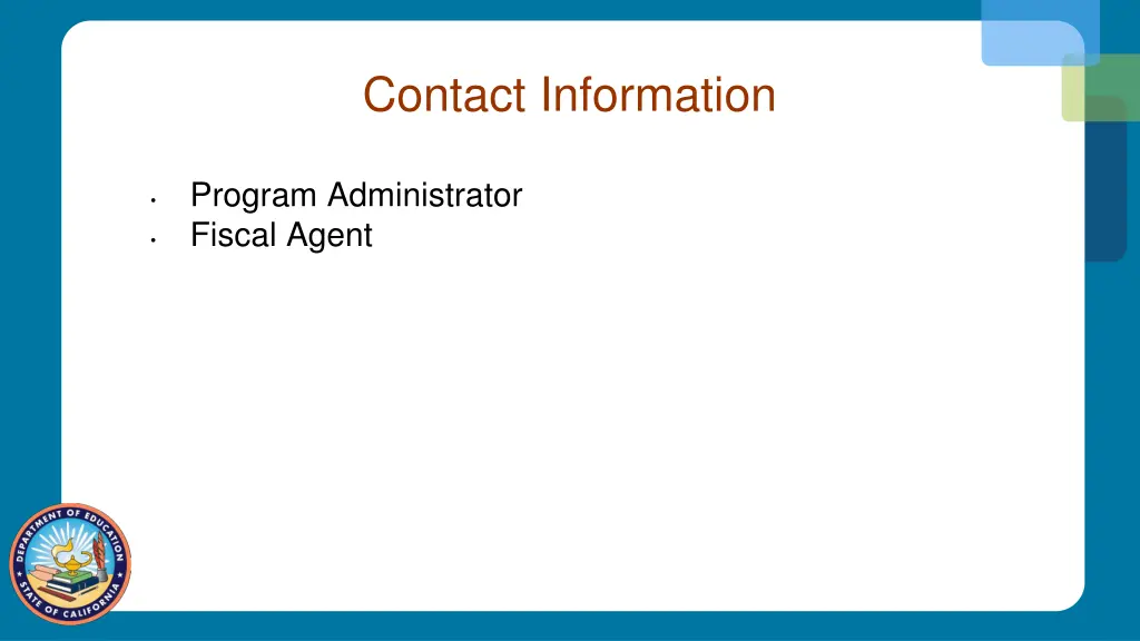 contact information