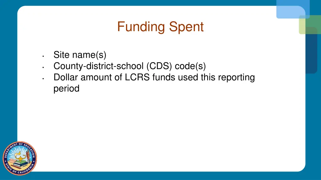 funding spent