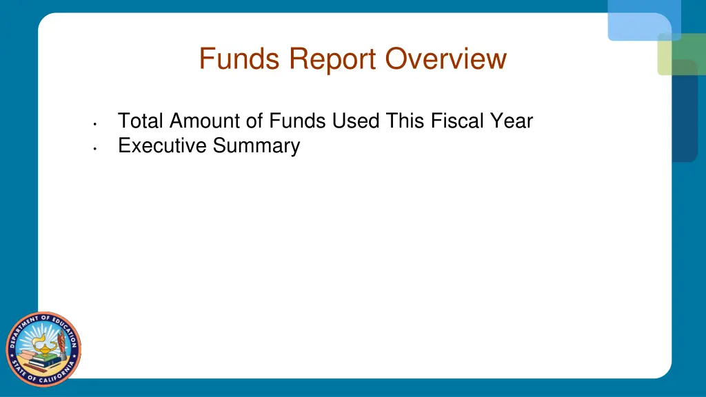 funds report overview