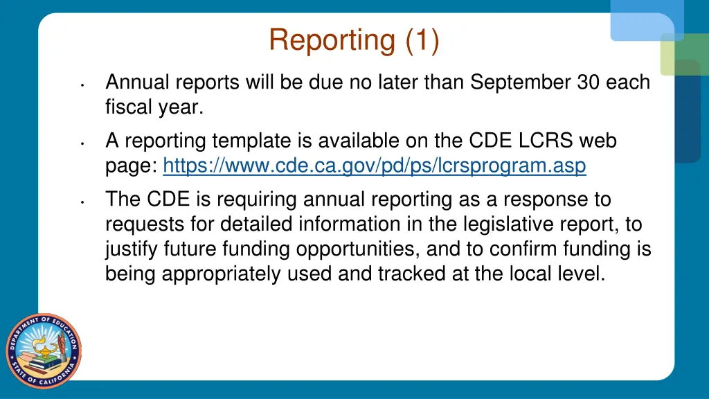 reporting 1