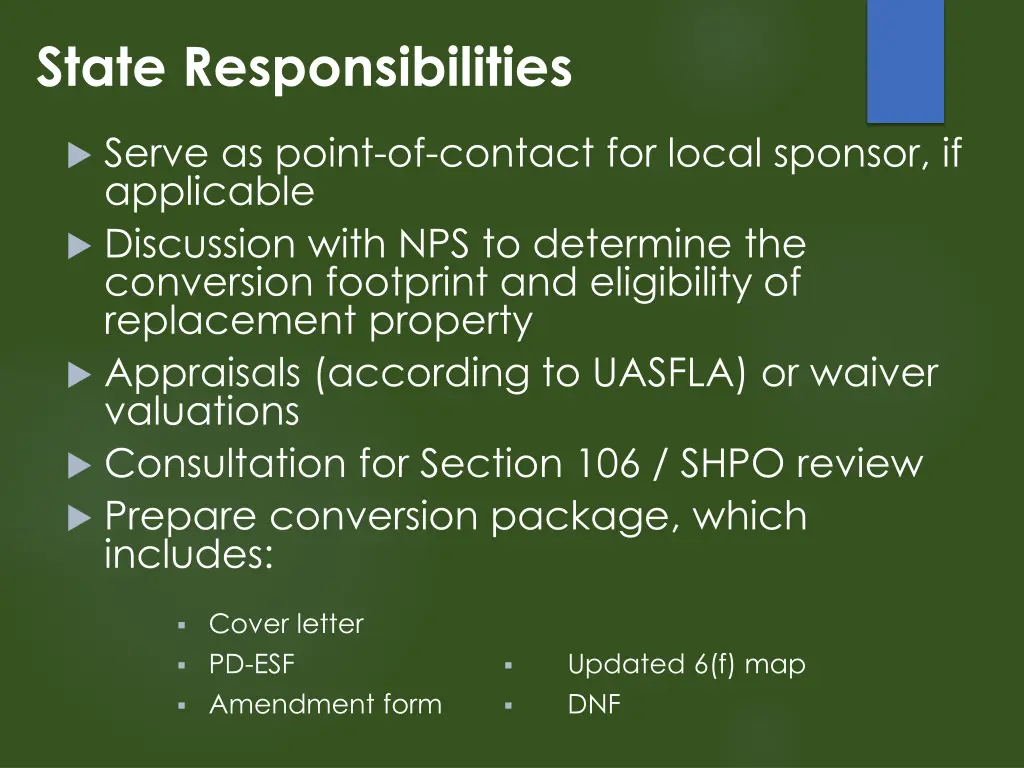 state responsibilities