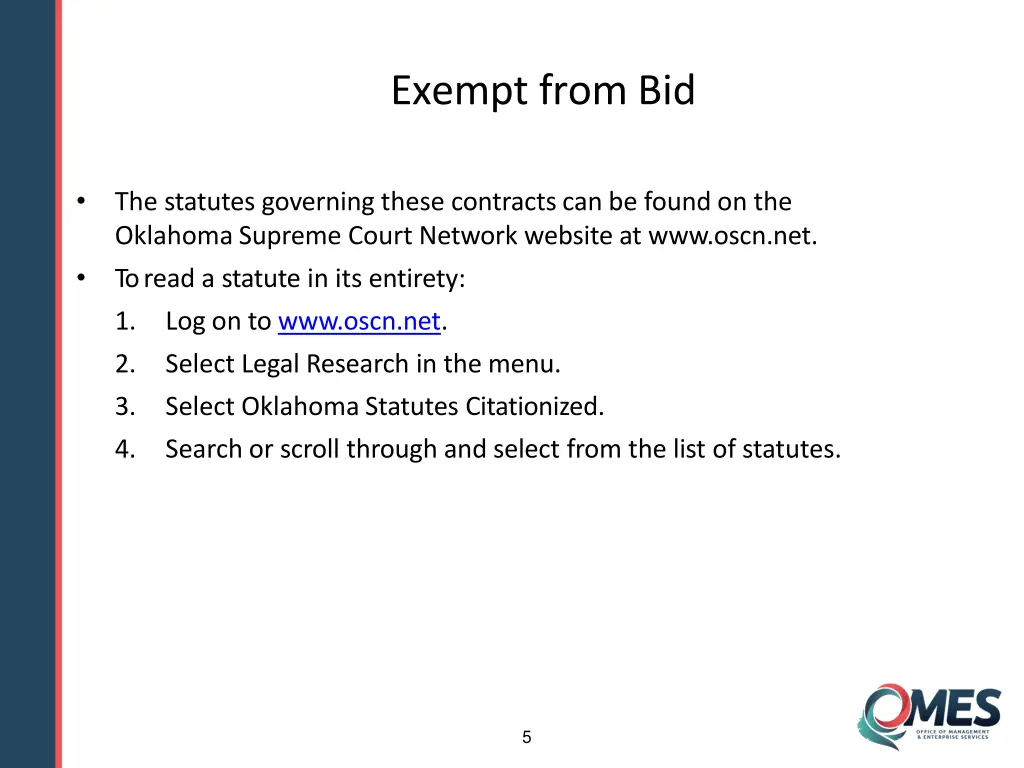 exempt from bid 1