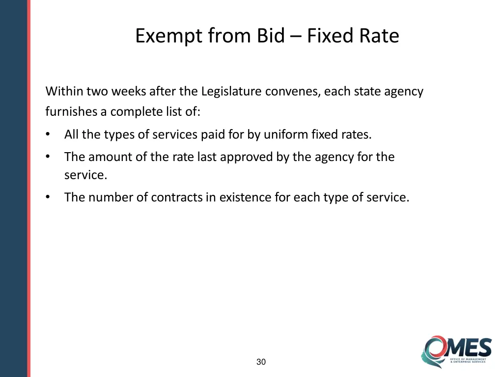 exempt from bid fixed rate 2