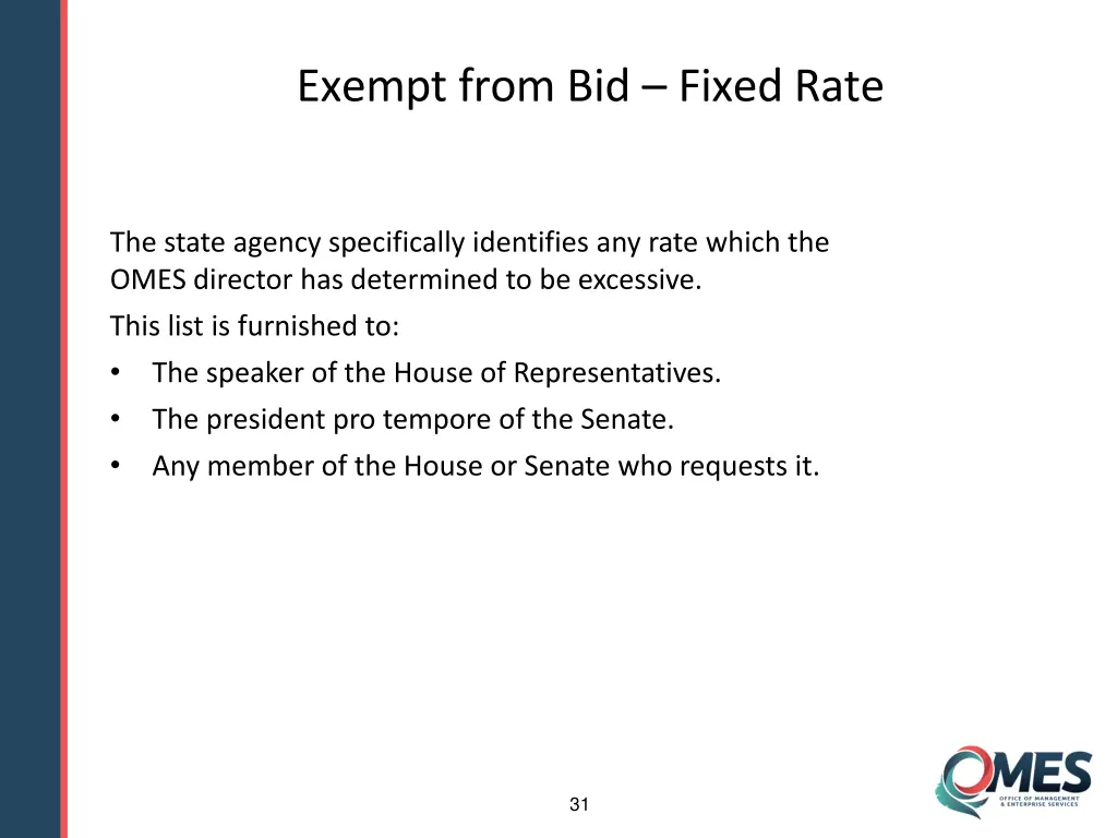 exempt from bid fixed rate 3