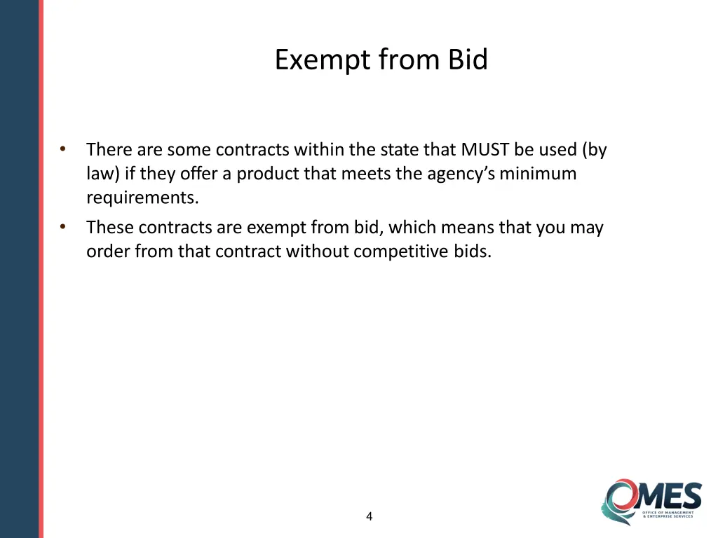 exempt from bid